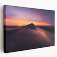 Stretched canvas wall art showcasing a vibrant desert landscape design, featuring warm earthy tones and dynamic textures, ideal for modern home decor.