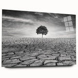 Acrylic glass wall art collection showcasing a stunning desert landscape design, featuring warm earthy tones and intricate details, ideal for modern home decor.