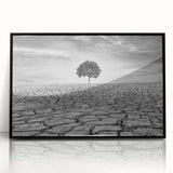 Framed acrylic wall art featuring a vibrant desert landscape design, showcasing rich colors and intricate details, ideal for modern home decor.