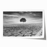 Desert landscape wall art print showcasing vibrant orange and beige hues, perfect for adding a warm, serene touch to home decor. Ideal for modern interiors.