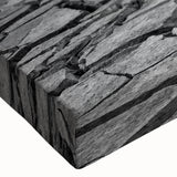 Close-up of a stretched canvas wall art piece showcasing a vibrant desert landscape design, featuring warm hues of orange, red, and yellow with intricate details, ideal for home decor enthusiasts.