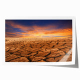 Desert landscape wall art print showcasing vivid colors and intricate details, rolled and ready for framing, perfect for enhancing home decor.