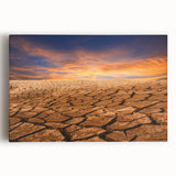 Stretched canvas wall art featuring a vibrant desert landscape design, showcasing rich colors and intricate details, perfect for home decor and interior styling.