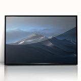 Framed acrylic wall art featuring a stunning desert dunes landscape design, showcasing warm earthy tones and intricate textures, perfect for modern home decor.