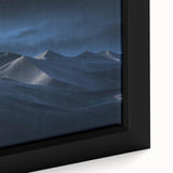 Framed canvas wall art showcasing a close-up of vibrant desert dunes with rich textures and warm colors, perfect for enhancing modern home decor.