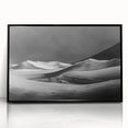 Framed acrylic wall art featuring a serene desert dune landscape with soft beige and golden tones, designed to enhance modern home decor. Ideal for nature enthusiasts.