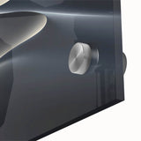 Close-up of a vibrant acrylic glass wall art piece showcasing a stunning desert landscape with rolling dunes and soft, warm colors, perfect for modern home decor.