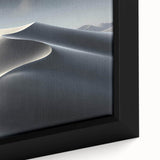 Framed canvas artwork showcasing a vibrant desert dune landscape design, with rich colors and detailed textures, perfect for modern home decor.