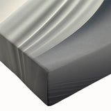 Close-up of a stretched canvas wall art featuring a vibrant landscape design of sandy dunes, showcasing intricate details and warm earthy tones, perfect for home decor.