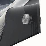 Close-up of a vibrant acrylic glass wall art piece showcasing abstract sand dune landscapes in warm tones, ideal for modern home decor. Perfect for adding a touch of natural beauty to any interior space.