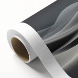 Rolled canvas showcasing a serene desert landscape with golden dunes and a sunset sky, ideal for modern home decor. Packaged securely in a cardboard tube for safe shipping.