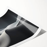 Vibrant rolled wall art print showcasing a stunning desert landscape with golden sand dunes and a serene blue sky, perfect for home decor.