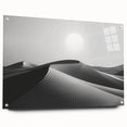 Acrylic glass wall art collection showcasing a side view of a stunning dunes landscape design, featuring vibrant colors and intricate details, perfect for modern decor.