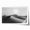 Beautiful rolled print of desert dunes landscape art showcasing warm golden and sandy hues, ideal for home decor or office ambiance, elegantly packaged.