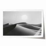 Beautiful rolled print of desert dunes landscape art showcasing warm golden and sandy hues, ideal for home decor or office ambiance, elegantly packaged.