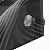 Close-up of a stunning acrylic glass wall art piece showcasing a vibrant desert dune landscape design, highlighting rich colors and fine details for contemporary decor.