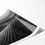 Vibrant rolled print of sand dunes landscape art showcasing warm earthy tones and soft textures, perfect for enhancing modern home decor and creating a serene atmosphere.