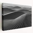 Stretched canvas wall art showcasing a serene landscape of sandy dunes with soft gradients of beige and gold, perfect for modern home decor.
