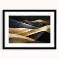 Framed wall art collection depicting serene sand dunes in a minimalist design, featuring a black frame with a mat, ideal for modern home decor.