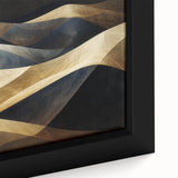 Framed canvas wall art showcasing a detailed close-up of desert dunes with warm beige and golden hues, adding a serene touch to modern interiors. Ideal for nature enthusiasts and minimalist decor.