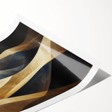 Elegant rolled print showcasing a serene desert landscape with golden sand dunes and soft blue sky, perfect for enhancing modern home decor.