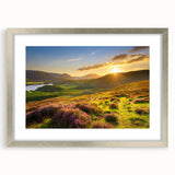 Framed silver wall art showcasing a serene landscape design with fields, featuring a matte finish and elegant framing, perfect for home decor enhancement.