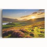Vibrant stretched canvas wall art depicting abstract landscapes and fields, showcasing rich colors and textures, perfect for modern home decor or art enthusiasts.