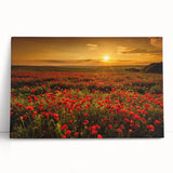 Stretched canvas artwork showcasing a vibrant landscape with rolling fields and soft clouds, perfect for home decor. Ideal for enhancing living spaces with natural beauty.