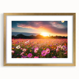 Framed wall art from the Landscapes Fields Design 13 collection, showcasing vibrant nature imagery in gold accents, perfect for home decor.