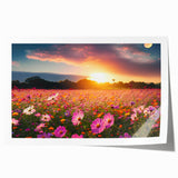 Vibrant rolled canvas print showcasing a serene landscape field design, featuring lush green fields and a clear blue sky, perfect for home or office decor.