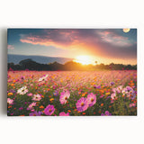 Stretched canvas wall art showcasing a vibrant landscape with rolling green fields and a clear blue sky, perfect for adding a serene touch to home decor.
