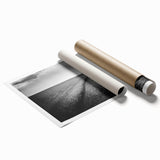 Rolled print showcasing a vibrant landscape field design, featuring lush green fields under a bright blue sky, ideal for home decor and artistic wall displays.