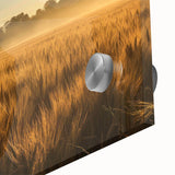 Acrylic glass wall art featuring a vibrant landscape design with lush green fields and a serene blue sky, perfect for adding a natural touch to home decor.