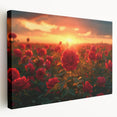 Stretched canvas wall art showcasing a vibrant green landscape with rolling fields, perfect for modern home decor. Ideal for adding a serene touch to living spaces.