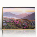 Framed acrylic wall art showcasing a golden landscape with vibrant fields, designed to elevate modern decor. Perfect for enhancing living spaces with elegance.