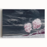 Stretched canvas wall art showcasing a vibrant landscape design with rolling fields and a serene sky, perfect for modern home decor. Ideal for adding a touch of nature to any room.