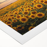 Vibrant rolled canvas artwork showcasing an abstract landscape design with rich colors and textures, ideal for enhancing home decor and artistic spaces.