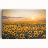 Stretched canvas wall art showcasing a vibrant landscape of rolling fields in rich greens and yellows, ideal for enhancing living room decor with nature-inspired aesthetics.