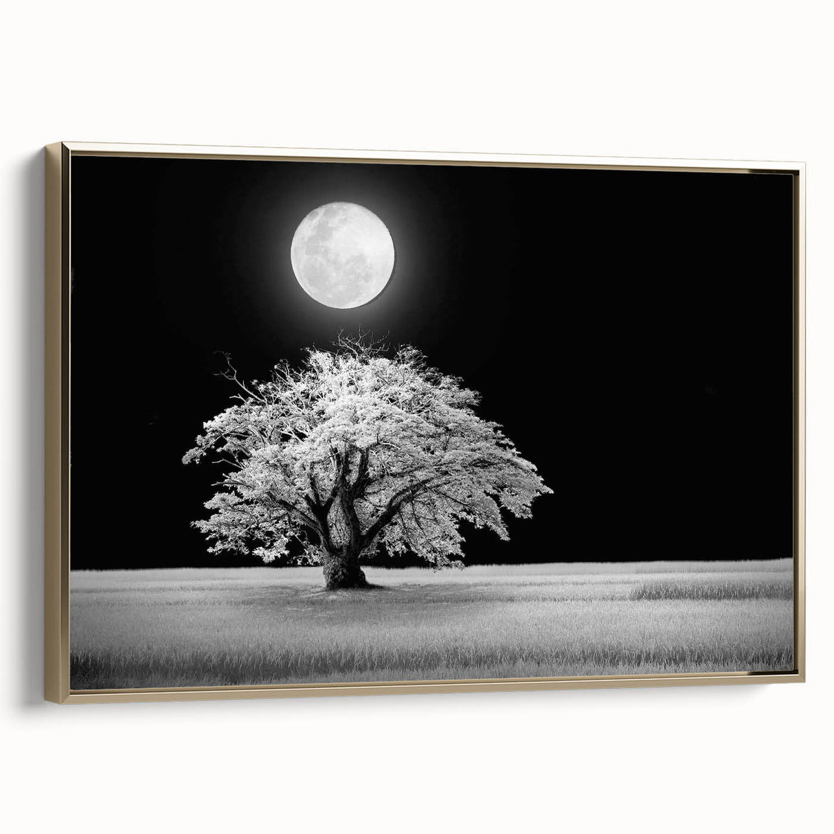 Framed canvas wall art showcasing a vibrant landscape of golden fields under a blue sky, ideal for modern home decor. Perfect for adding warmth and elegance to any room.