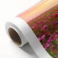 Vibrant rolled canvas showcasing a serene landscape design featuring lush fields and rolling hills, ideal for home decor and artistic expression. Perfectly packaged in a protective tube for safe delivery.