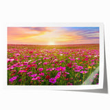 Vibrant landscape wall art print showcasing rolling fields in hues of green and gold, designed for home decor, rolled for easy framing and display.