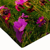 Stretched canvas wall art showcasing a vibrant landscape design with fields and trees, featuring rich colors and intricate details, perfect for home decor.