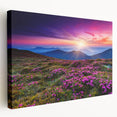 Stretched canvas wall art showcasing a serene landscape of golden fields under a blue sky, perfect for home decor with a natural theme. Ideal for adding a tranquil touch to living spaces.