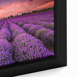 Framed canvas wall art showcasing a vibrant landscape field design with lush greenery and soft clouds, perfect for home decor. Ideal for nature enthusiasts.