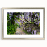 Framed wall art collection showcasing a serene landscape design with vibrant greenery and soft blue skies, elegantly bordered with a silver mat for a modern touch. Perfect for home decor enthusiasts seeking tranquil nature-inspired aesthetics.