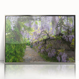 Framed wall art collection showcasing a modern landscape design with vibrant colors and intricate details, set in a sleek silver frame, ideal for home decor.