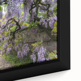 Framed canvas wall art collection showcasing a vibrant landscape garden design, featuring lush greenery and colorful flowers, perfect for home decor.