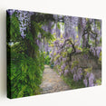 Stretched canvas wall art showcasing a vibrant landscape design with lush gardens and colorful flora, ideal for enhancing home decor and creating a serene atmosphere.