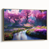 Framed canvas wall art from the Landscapes & Gardens Design collection, showcasing vibrant gold accents and intricate botanical illustrations, ideal for home decor.