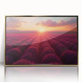 Framed acrylic wall art collection showcasing a vibrant landscape garden design in gold tones, perfect for enhancing modern home decor and interior aesthetics.